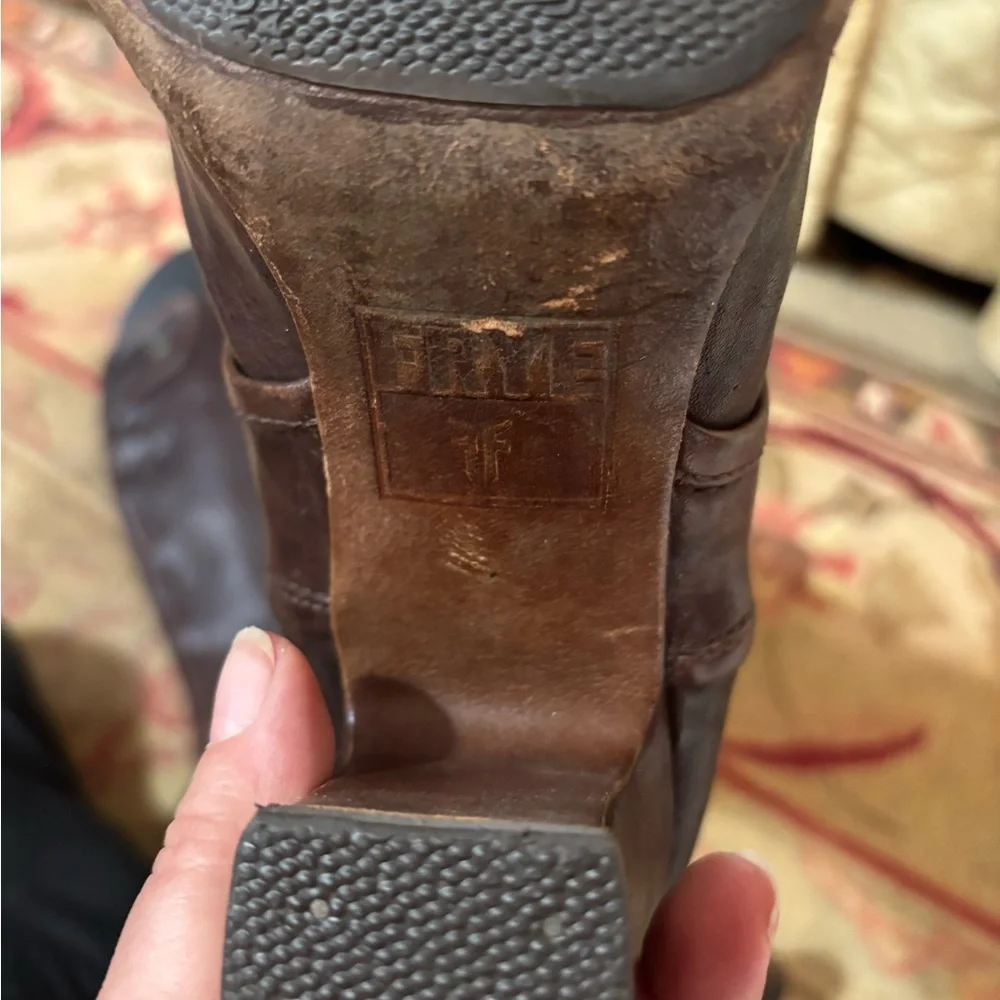 Rare Vintage Frye Dark Brown Knee high Boots - Picture 6 of 8